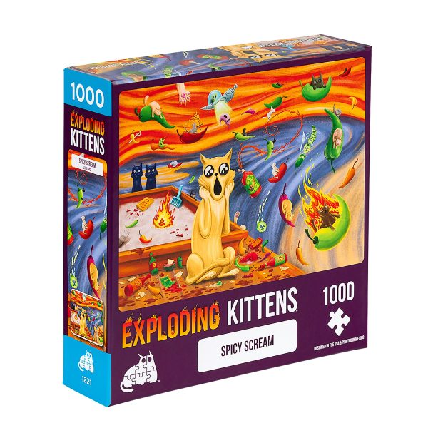 Puzle Exploding Kittens 1000 piezas: Spicy Scream - Imagen 2