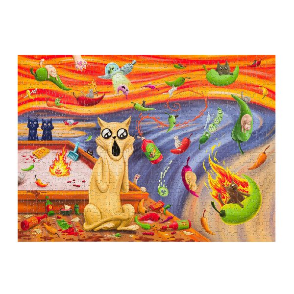 Puzle Exploding Kittens 1000 piezas: Spicy Scream - Imagen 3