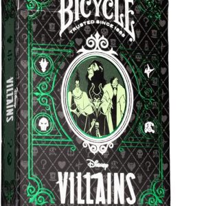 Baraja Bicycle Disney Villains Green